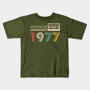 Vintage 1977 Limited Edition Cassette Kids T-Shirt